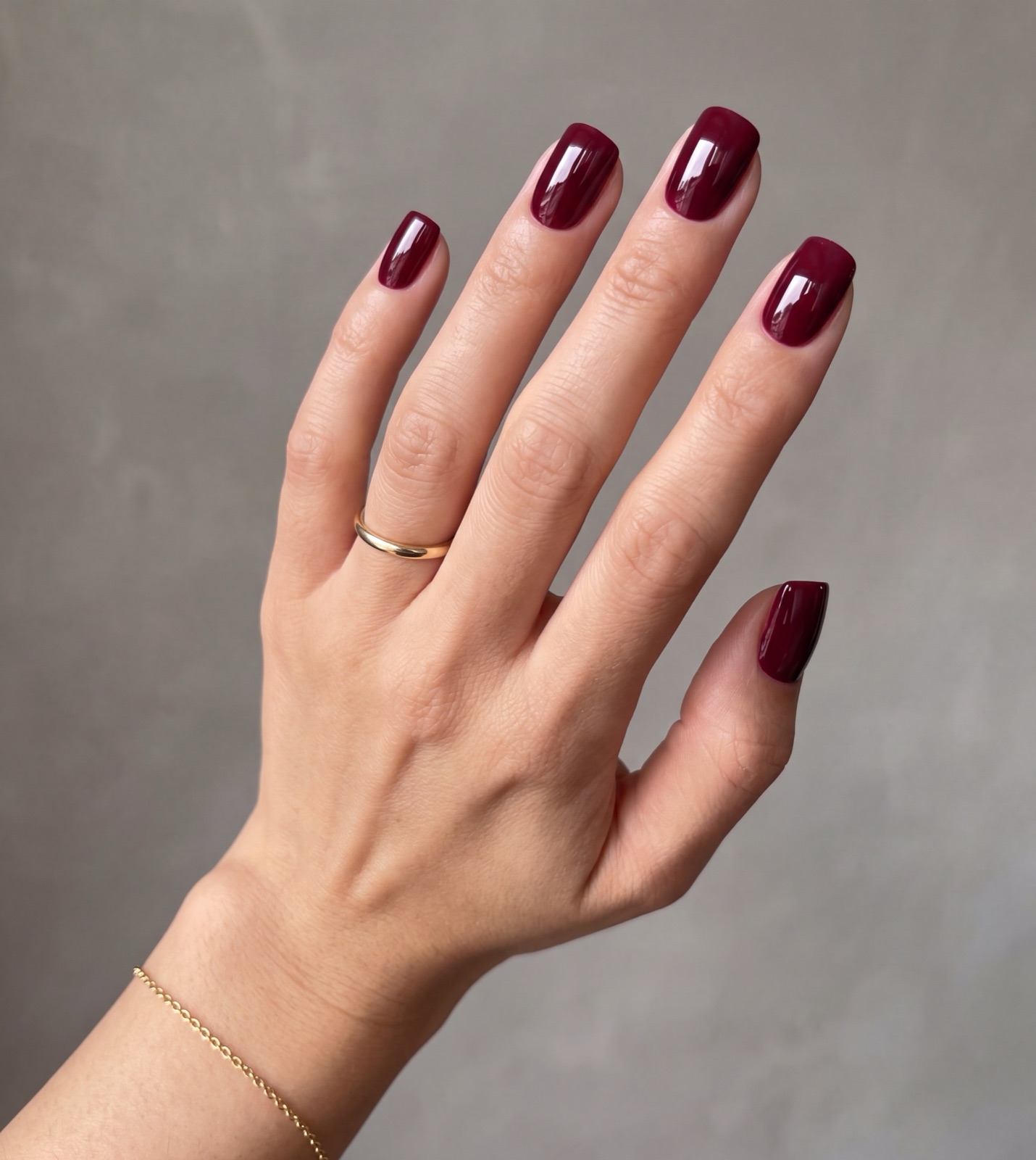 Bordo uzun kare protez tırnak kalıcı oje — Sora Suadiye nail menüsü